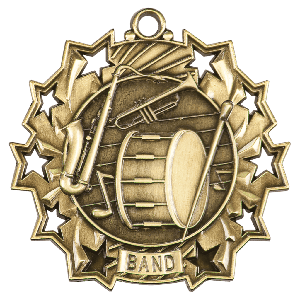 band ten star medal gold