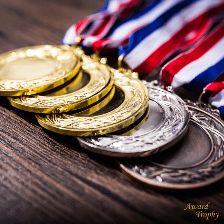 medals with ribbons