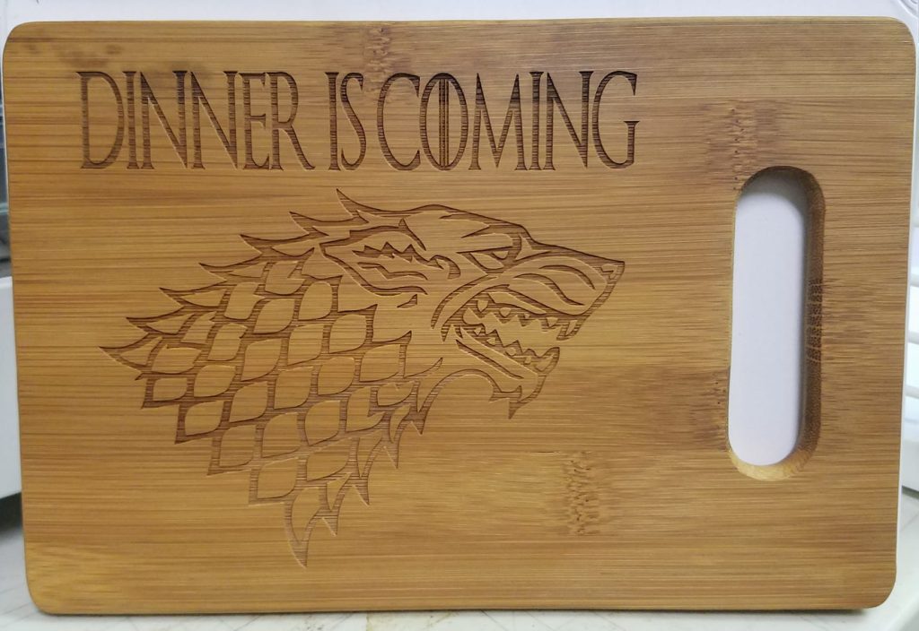 winter is coming cutting board