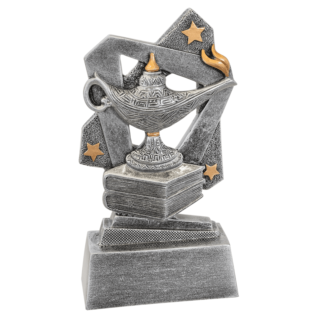 lamp of knowledge triumph resin trophy