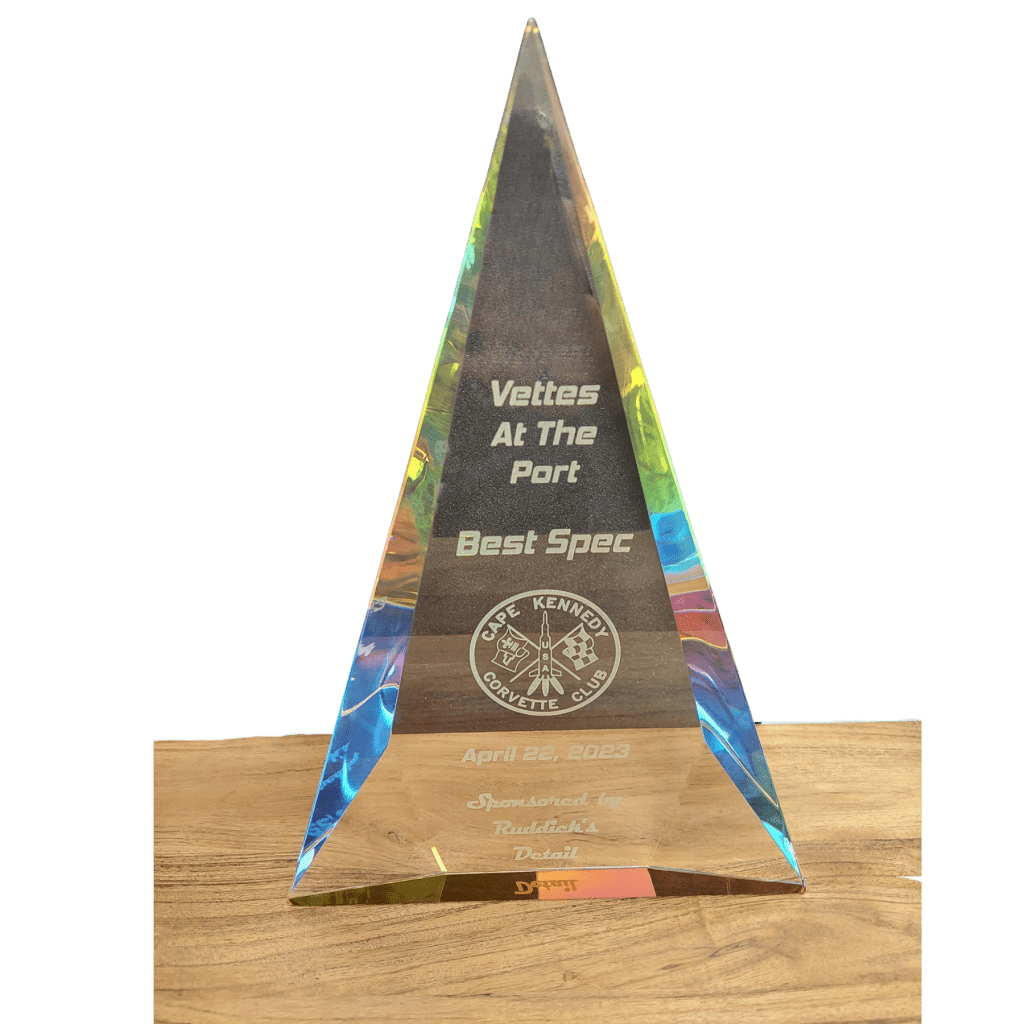 Shiny triangle award for Vette at the Port